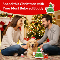 Christmas Dog Toys Soft Fabric emphasizes gentle touch and durability for active chewers