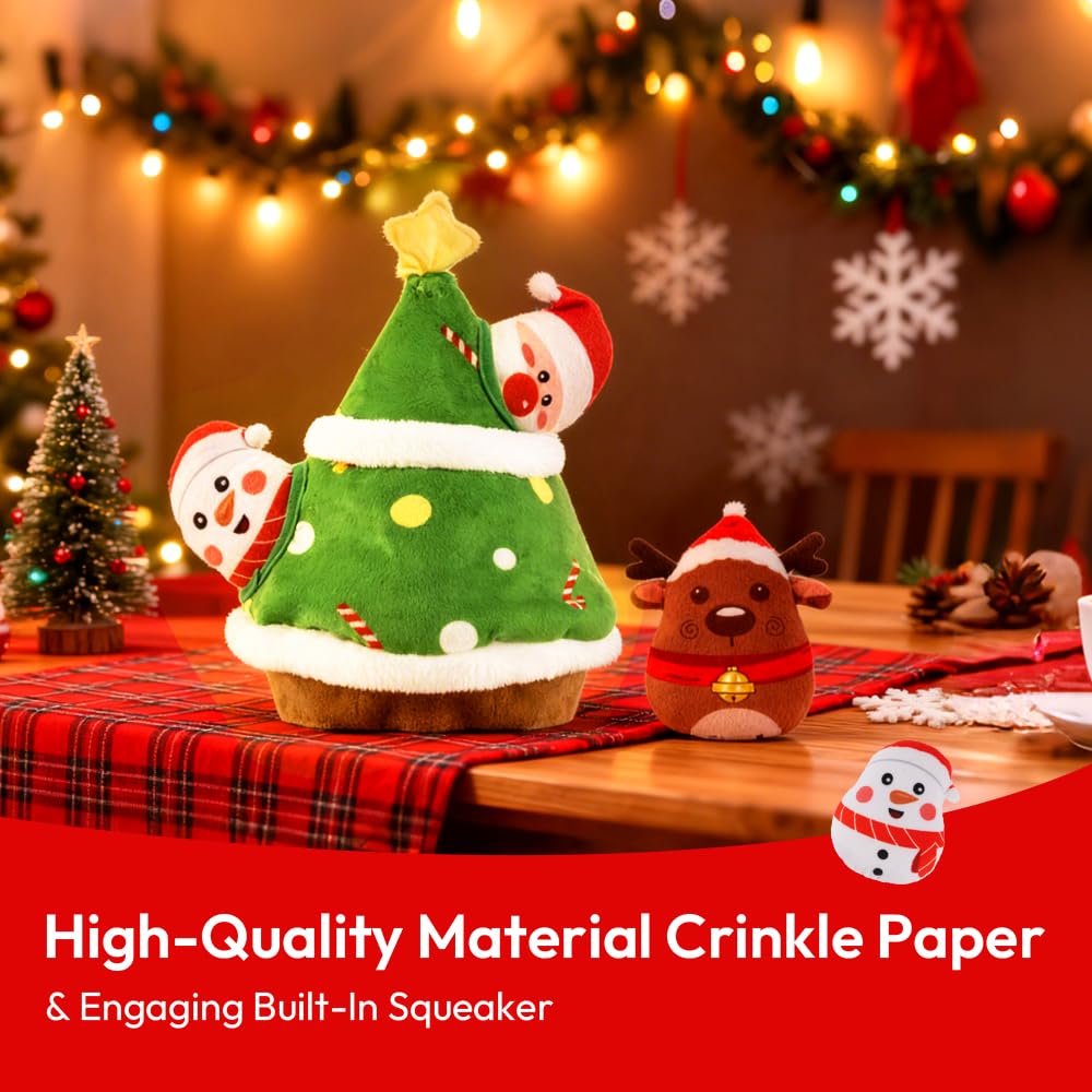 Christmas Dog Toys Squeaky Santa Claus adds squeak fun for engaging holiday fetch