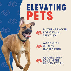 CHRONOS Enterprises Finley's Peanut Butter & Banana biscuits—easy-to-chew treats for all sizes.