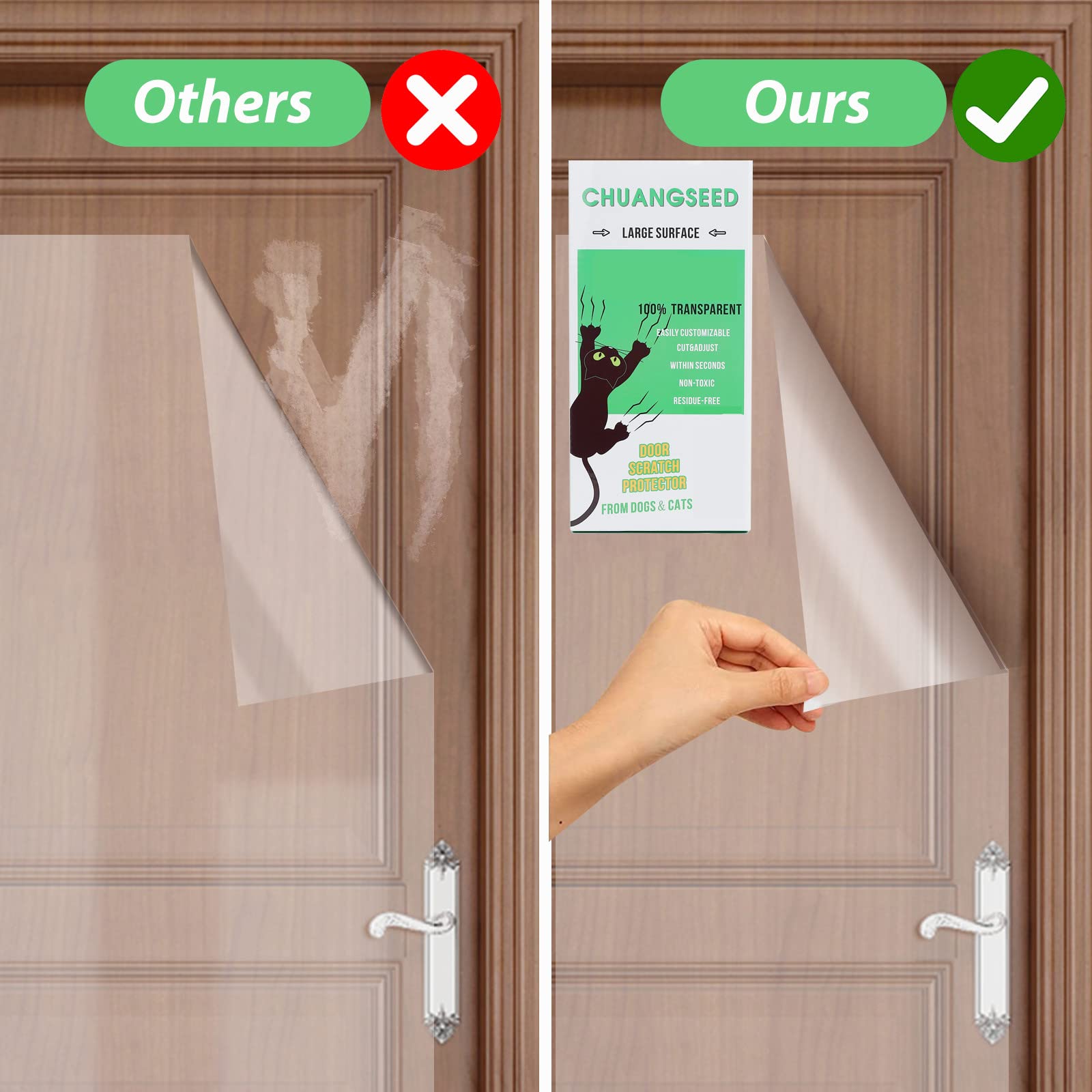 CHUANGSEED easy installation on door surface in minutes