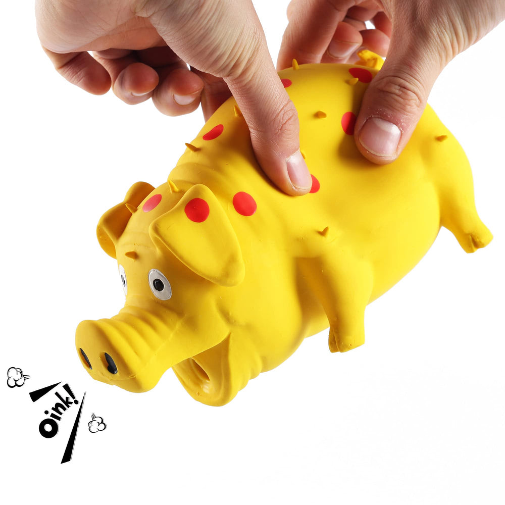 ChubbyPiggies Latex Material close-up emphasizes durable chew surface