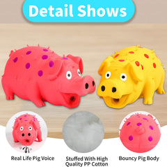 ChubbyPiggies mordedor durable para perros suave con dientes y encías.