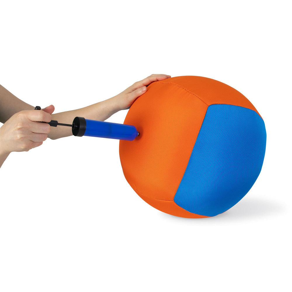 Chuckit! Big Air Ball closeup shows 14-inch diameter for all breeds