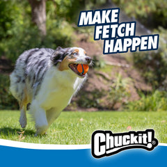 Bola Fetch de Chuckit! alto rebote para juegos de lanzar y atrapar.