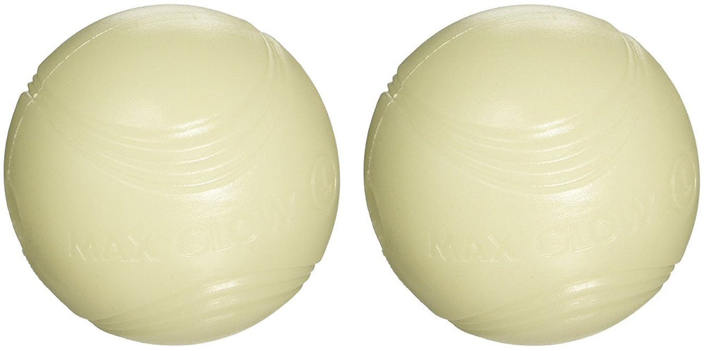 Chuckit! Max Glow Ball Large 2-Pack displayed for night visibility and safe outdoor play.