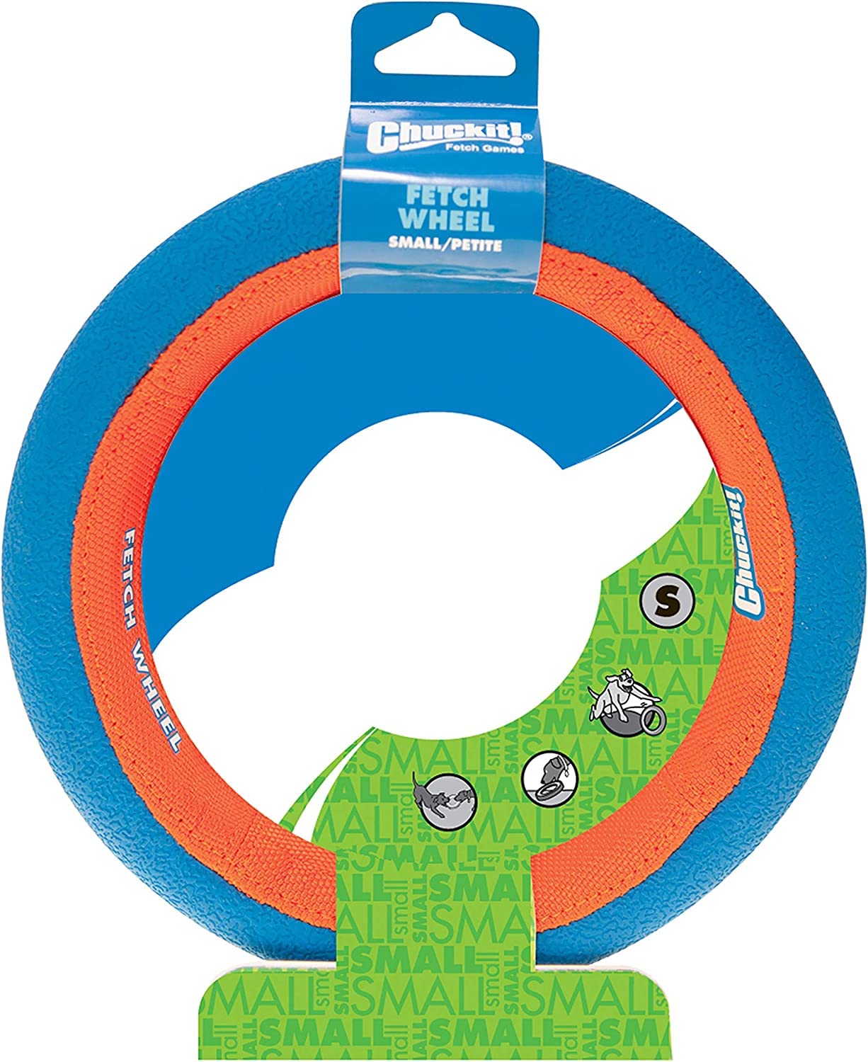 Chuckit! Fetch Wheel small dog toy pool-ready for splashy retrieves.
