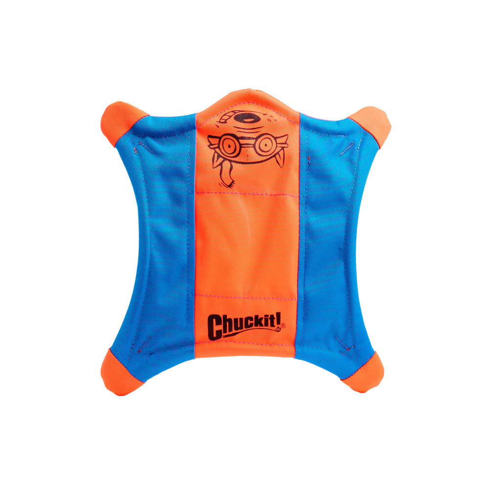 Chuckit! Flying Squirrel 11-inch diameter in flight for engaging large-dog fetch