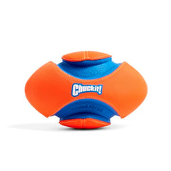 Chuckit! Fumble Fetch football grooved surface for easy pickup.
