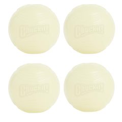 Chuckit glow ball 2.5-inch pack of 4 glows for night fetch