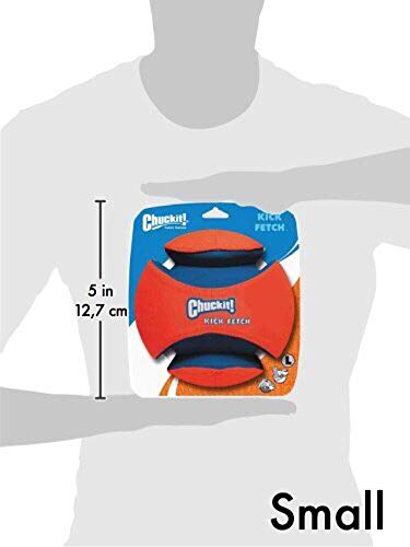 Chuckit Kick Fetch Ball glow-in-the-dark variant for night-time fetch sessions.
