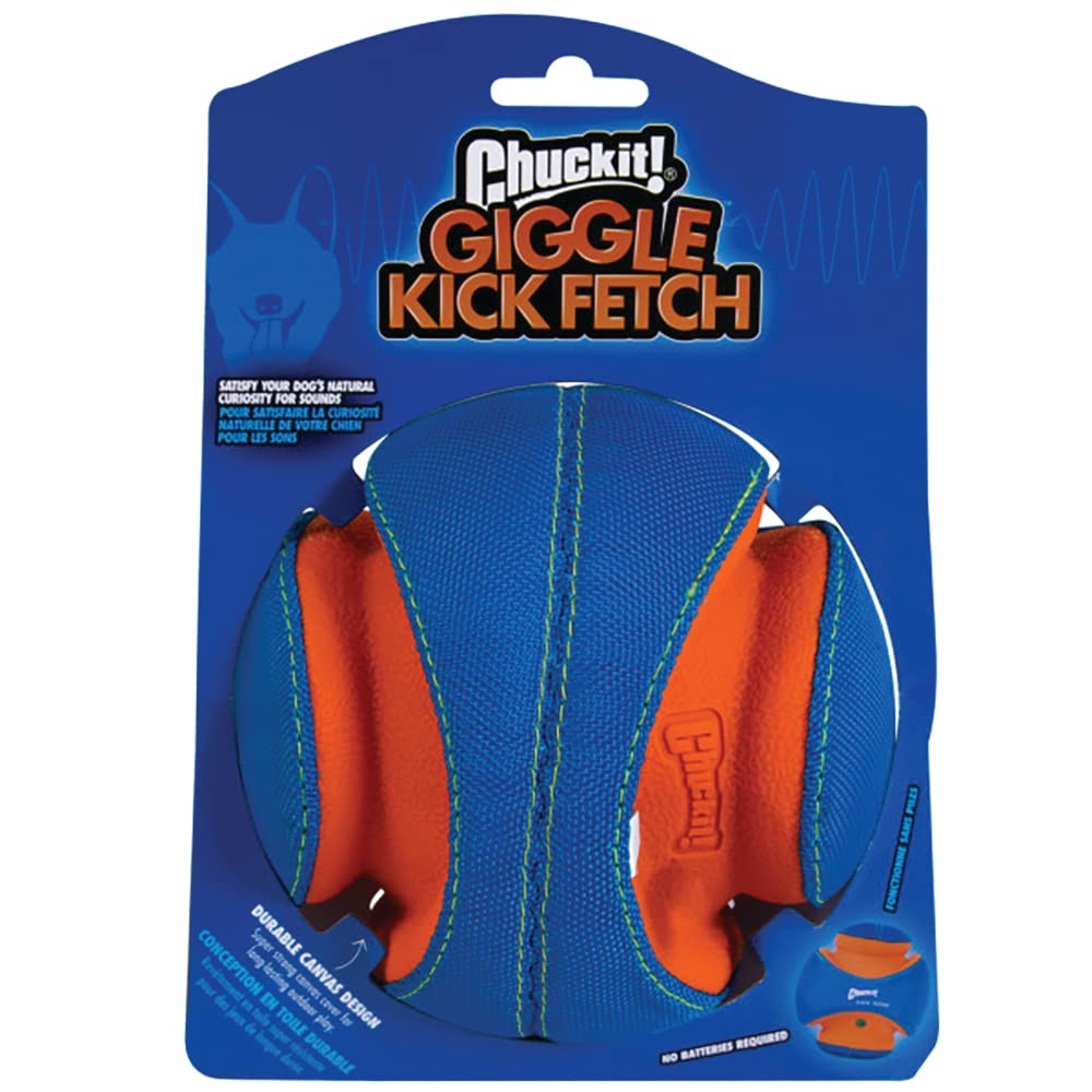 ChuckIt Kick Fetch Ball small vivid colors for high-visibility outdoor games.