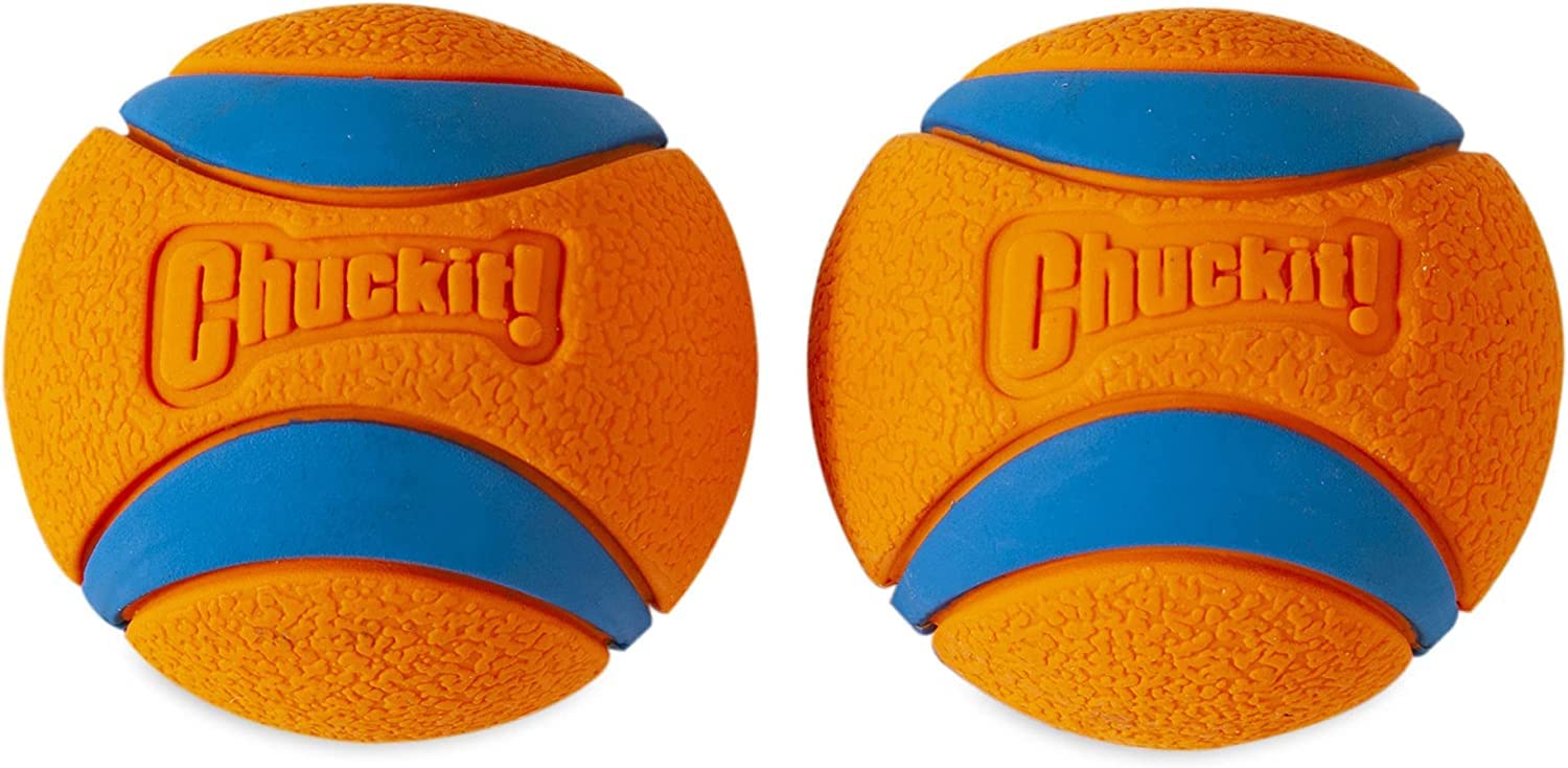 Chuckit Ultra Ball with small launcher enables easy, hands-free pickup