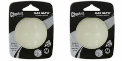 Chuckit! Max Glow Ball Medium 2ct glowing fetch ball for high-visibility nighttime play.