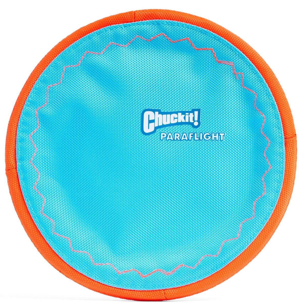 Chuckit Paraflight disc in mid-air during fetch for long-distance play