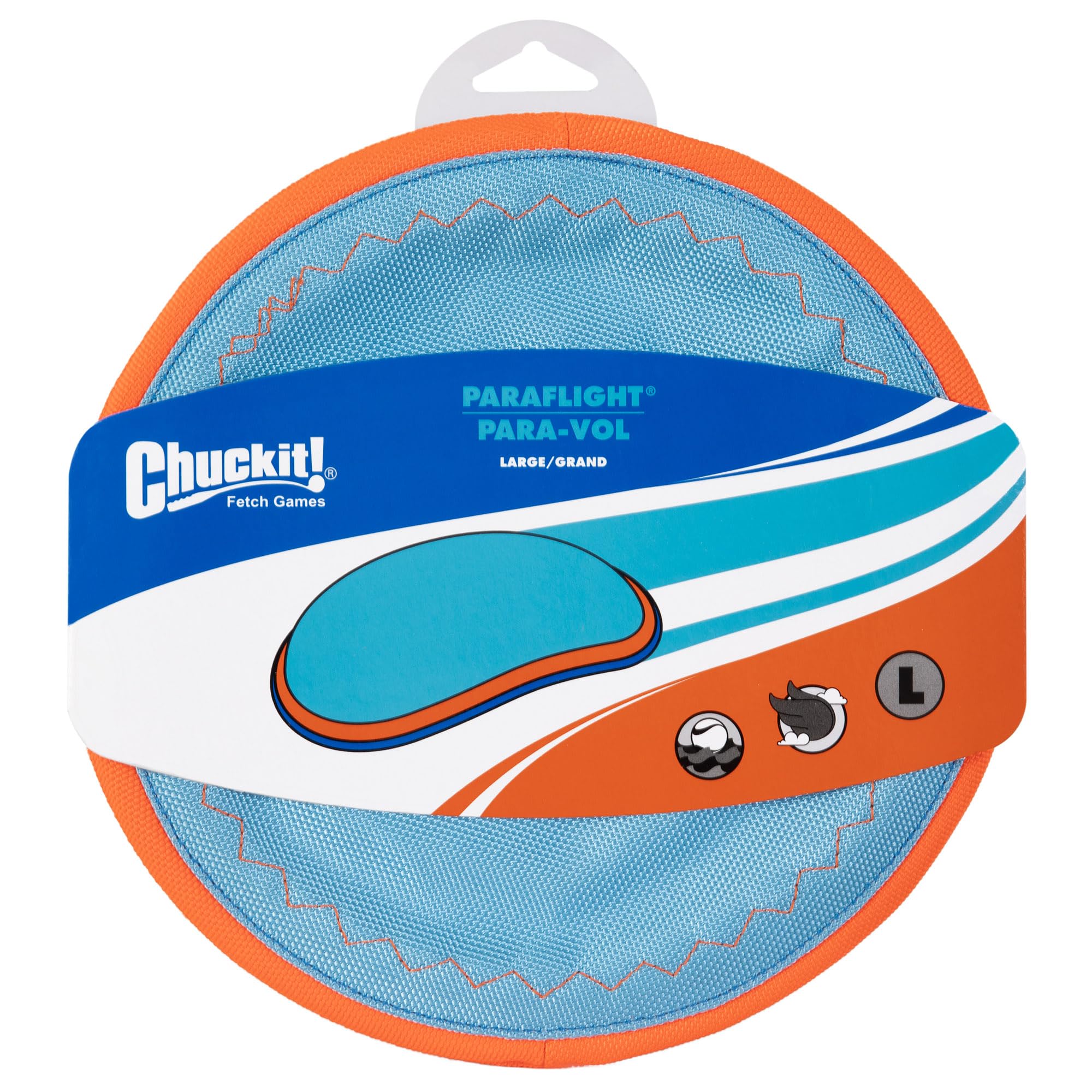 Chuckit Paraflight floating flyer enhances water-filled fetch sessions