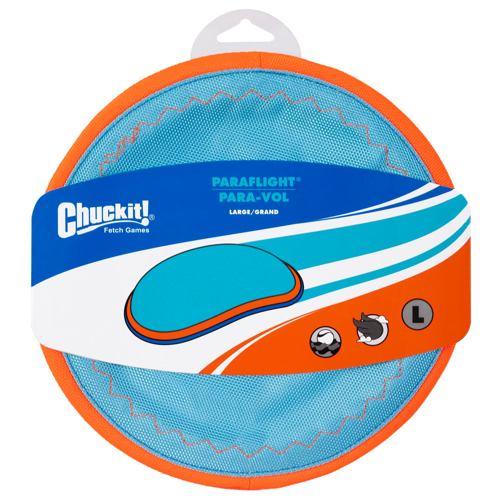 Chuckit Paraflight floating flyer enhances water-filled fetch sessions