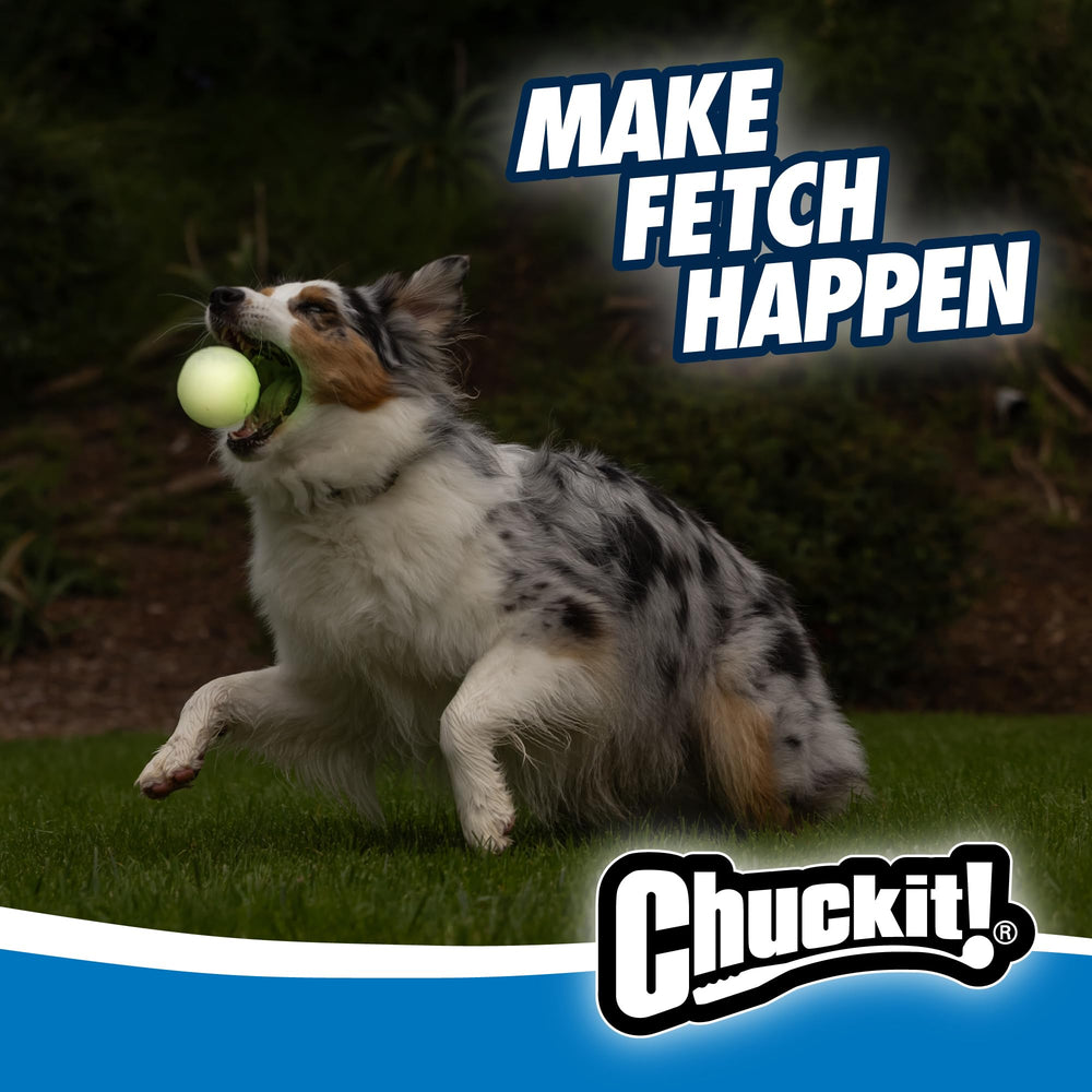 Pelota Chuckit! luminosa compatible con lanzadores medianos para lanzar y recoger mejor