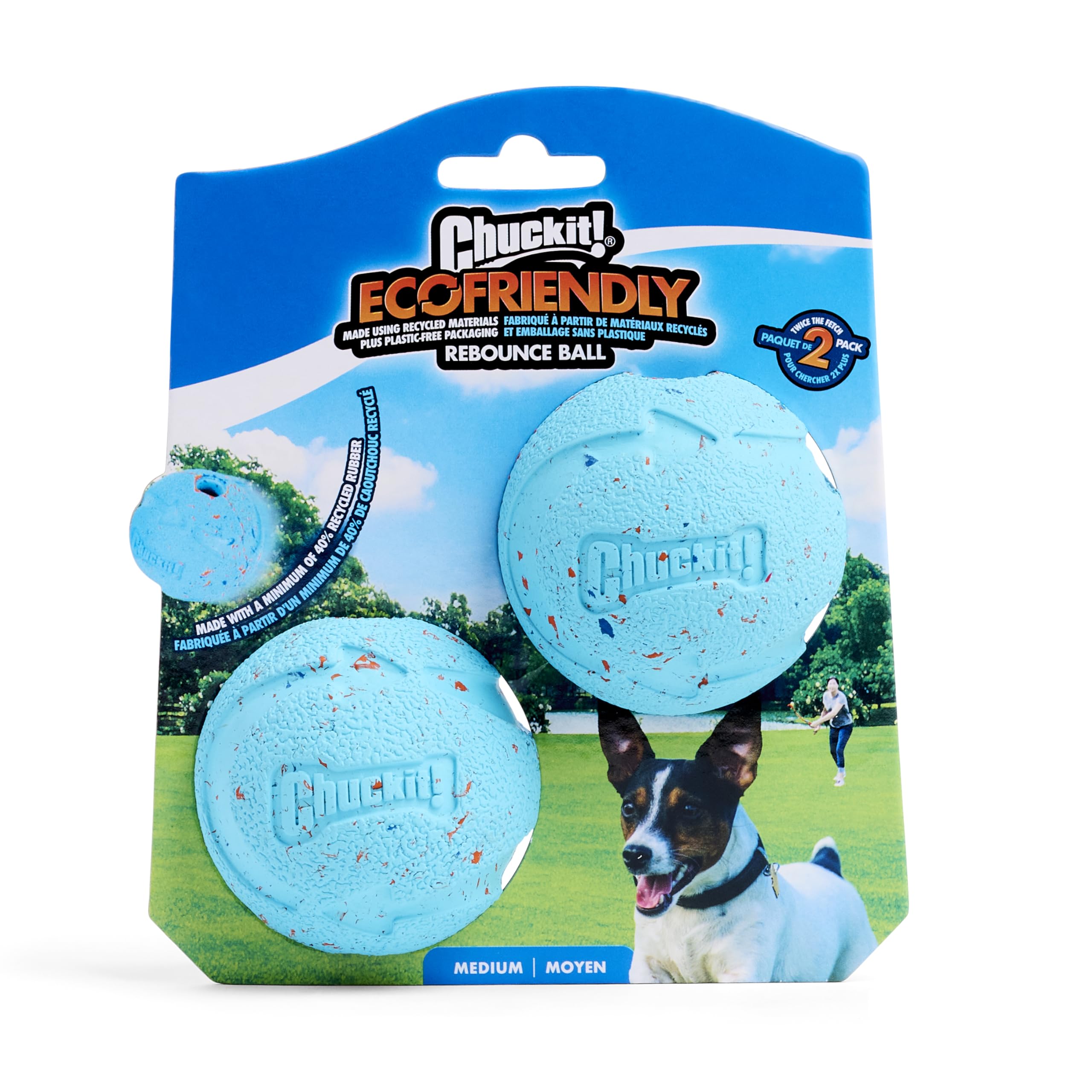 Chuckit! Rebounce Ball launcher compatibility enables slobber-free throws.