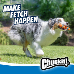 Chuckit! RingChaser Launcher with fetch stick enables slobber-free pickup.