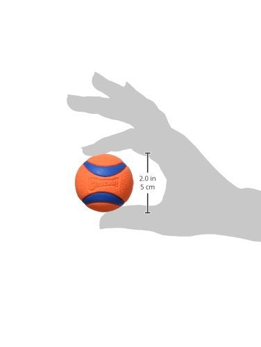 Chuckit Ultra Ball Small 2in pack dog fetch action boosts playtime.