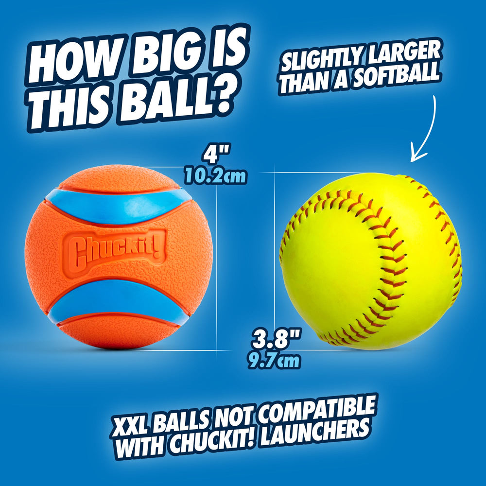 Chuckit! Ultra Ball XXL para perros grandes brinda juego dinámico y seguro.