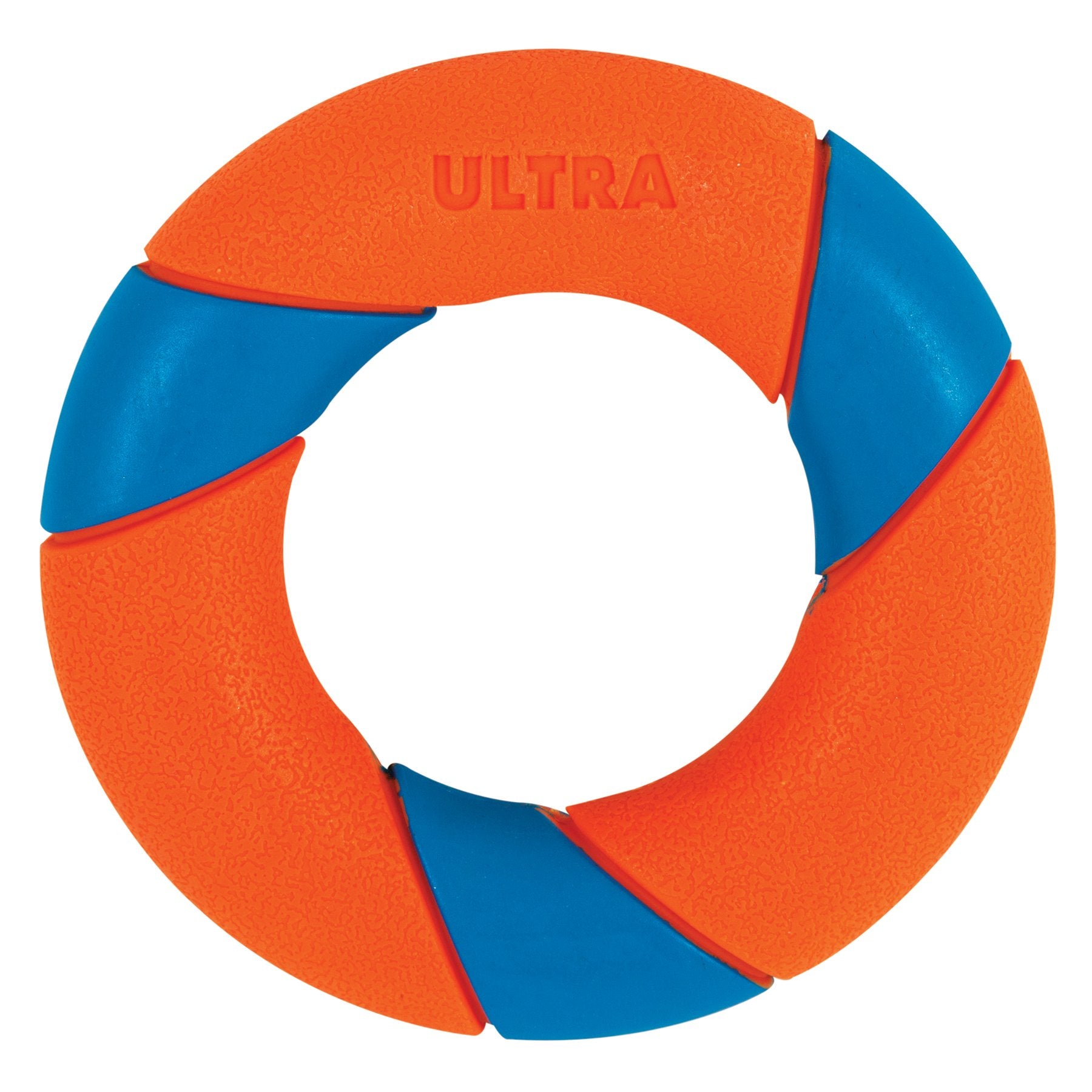 A dog chasing the Ultra Ring outdoors showcases active play and bonding moments.