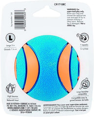 Chuckit! Ultra Squeaker Ball textured rubber detail for a secure grip.