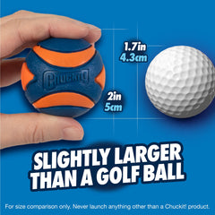 Chuckit! Ultra Squeaker Ball closeup squeaker stimulates interactive play during fetch