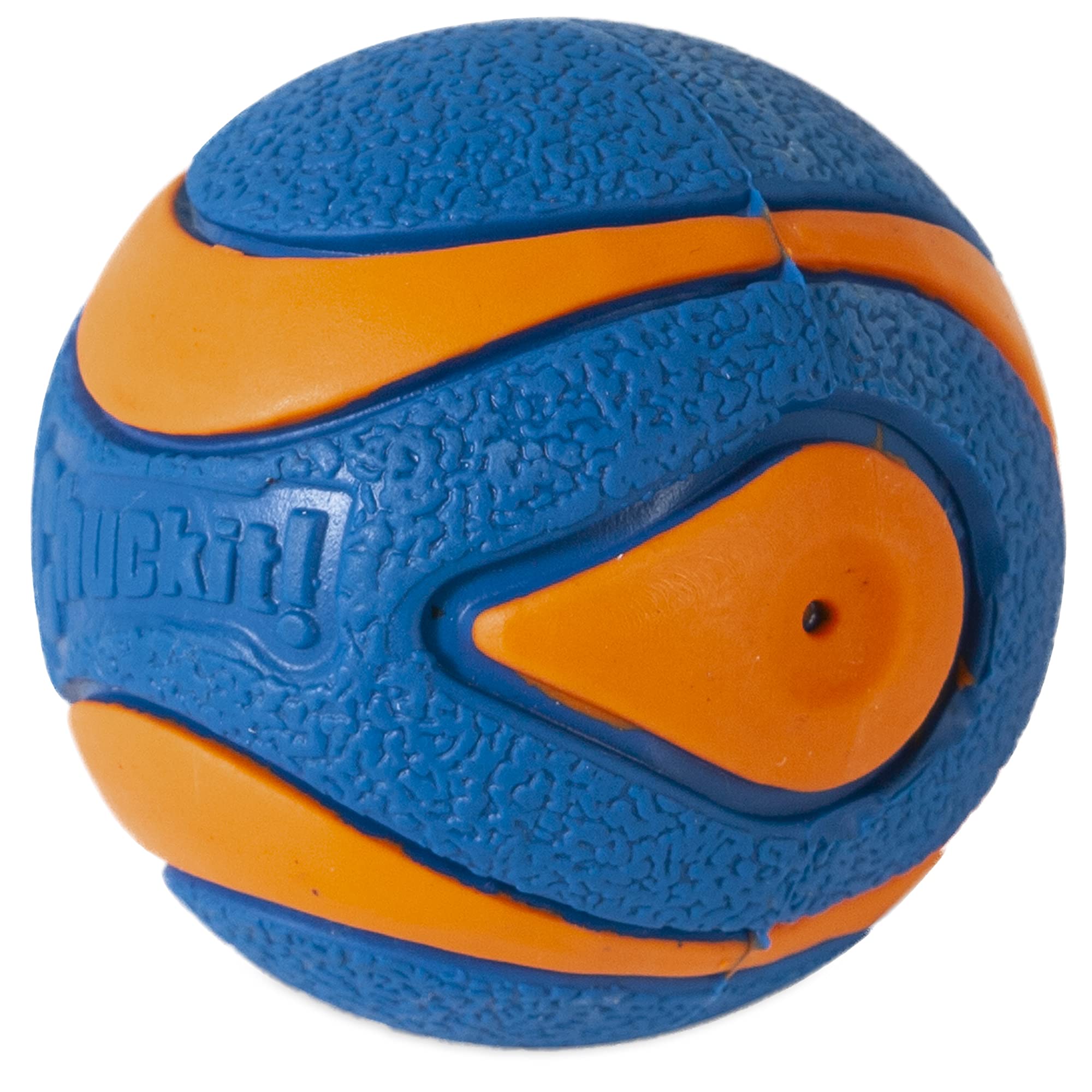 Chuckit! Ultra Squeaker Ball water float image shows buoyant easy splash-and-fetch by pool