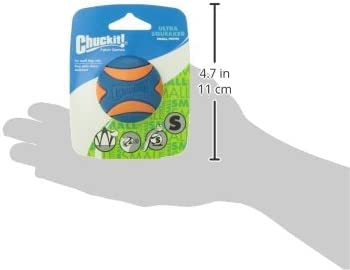 Chuckit! Ultra Squeaker Ball Small pack-shot emphasizing 4-pack value