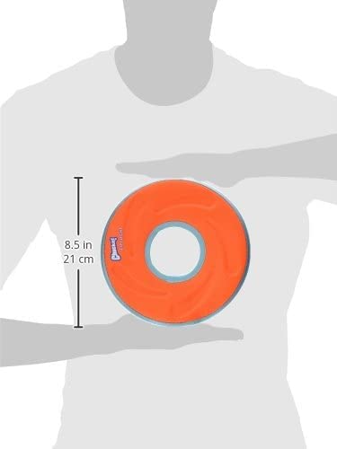 Chuckit Zipflight Amphibious Flying Ring eight inch diameter product shot for medium dogs