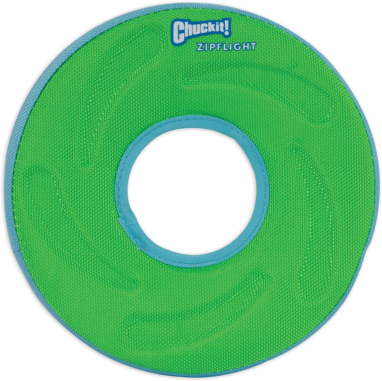 Chuckit Zipflight Amphibious Flying Ring in water action illustrates buoyant splash friendly play