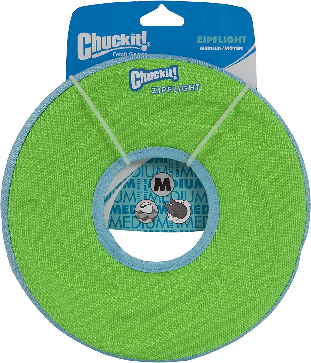 Chuckit Zipflight Amphibious Flying Ring two pack packaging showcases value and versatility
