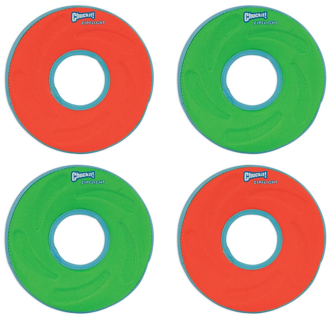 Chuckit Zipflight Amphibious Flying Ring water float for outdoor fetch.