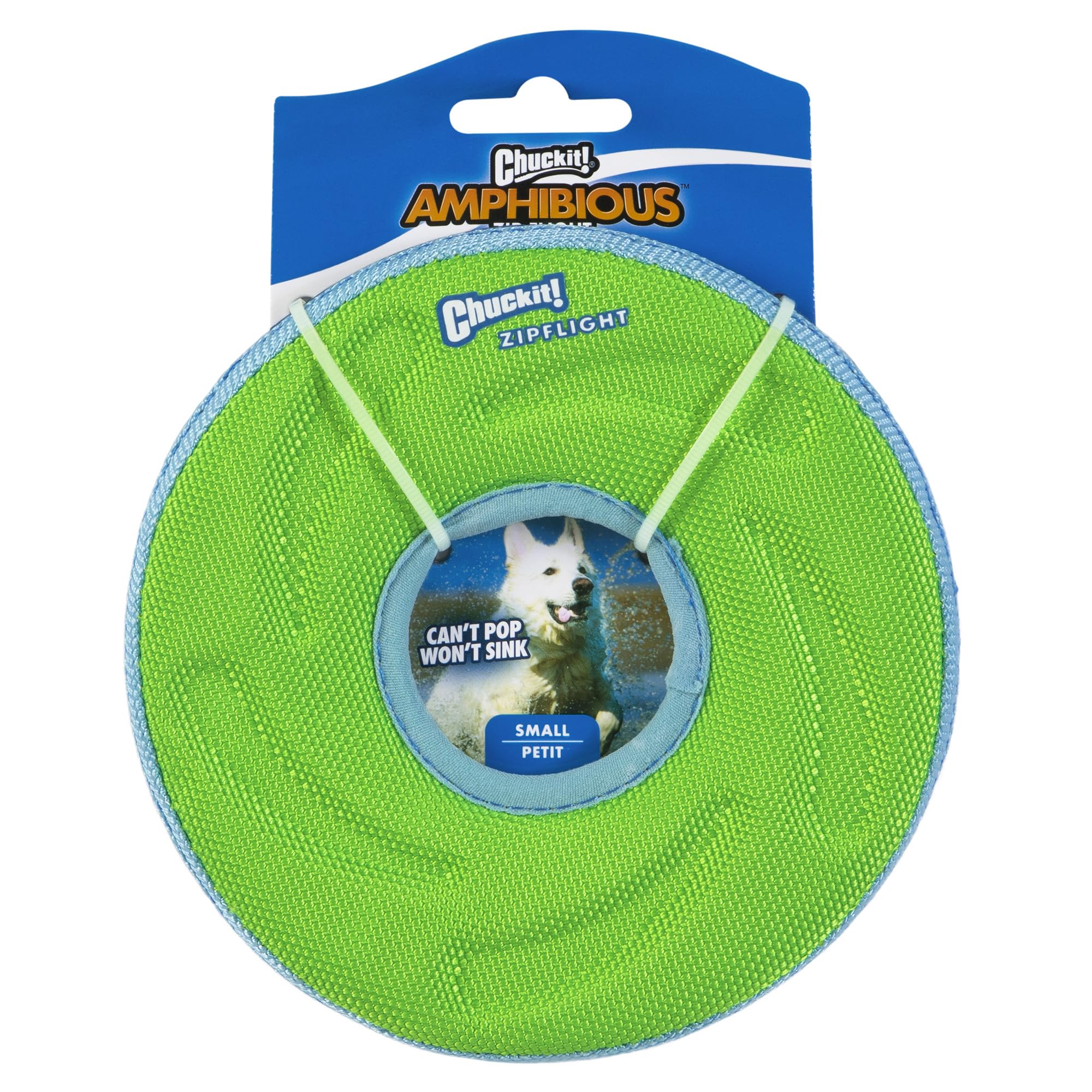 Chuckit Zipflight small disc in air for long-distance fetch