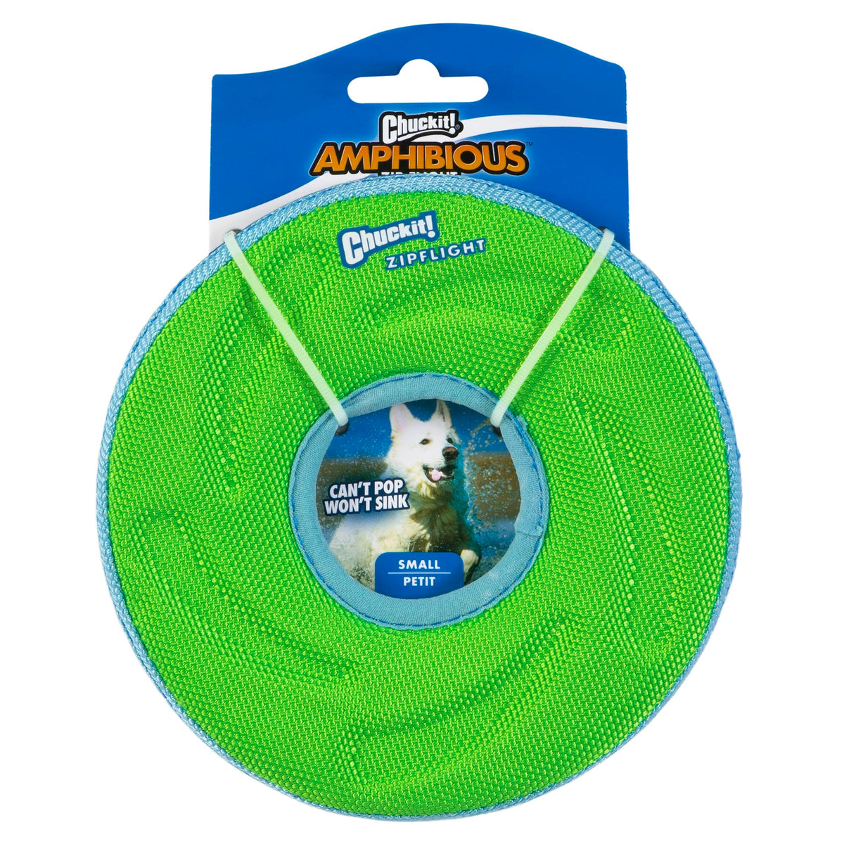 Chuckit Zipflight small disc in air for long-distance fetch