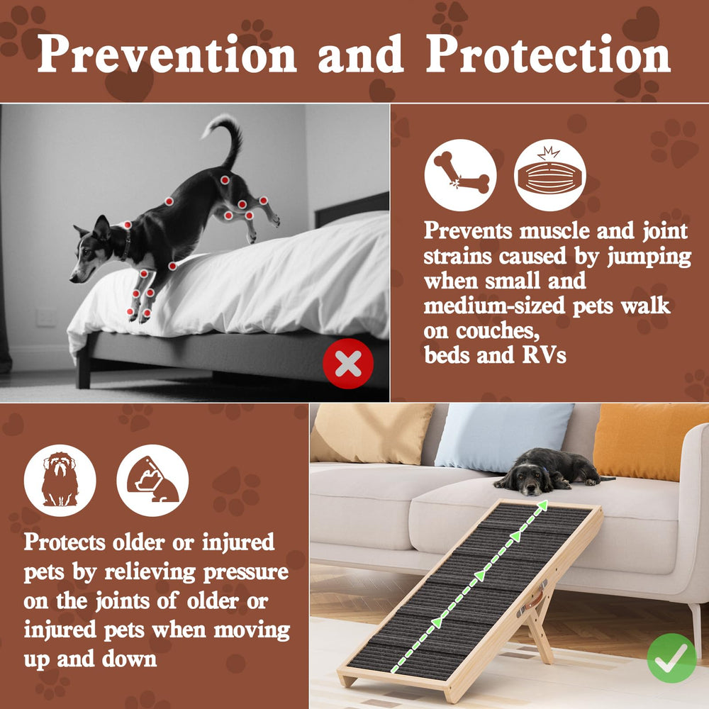 Chuiendi dog ramp high-traction mat provides slip-resistant surface for confident climbs.