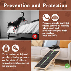 Chuiendi dog ramp high-traction mat provides slip-resistant surface for confident climbs.