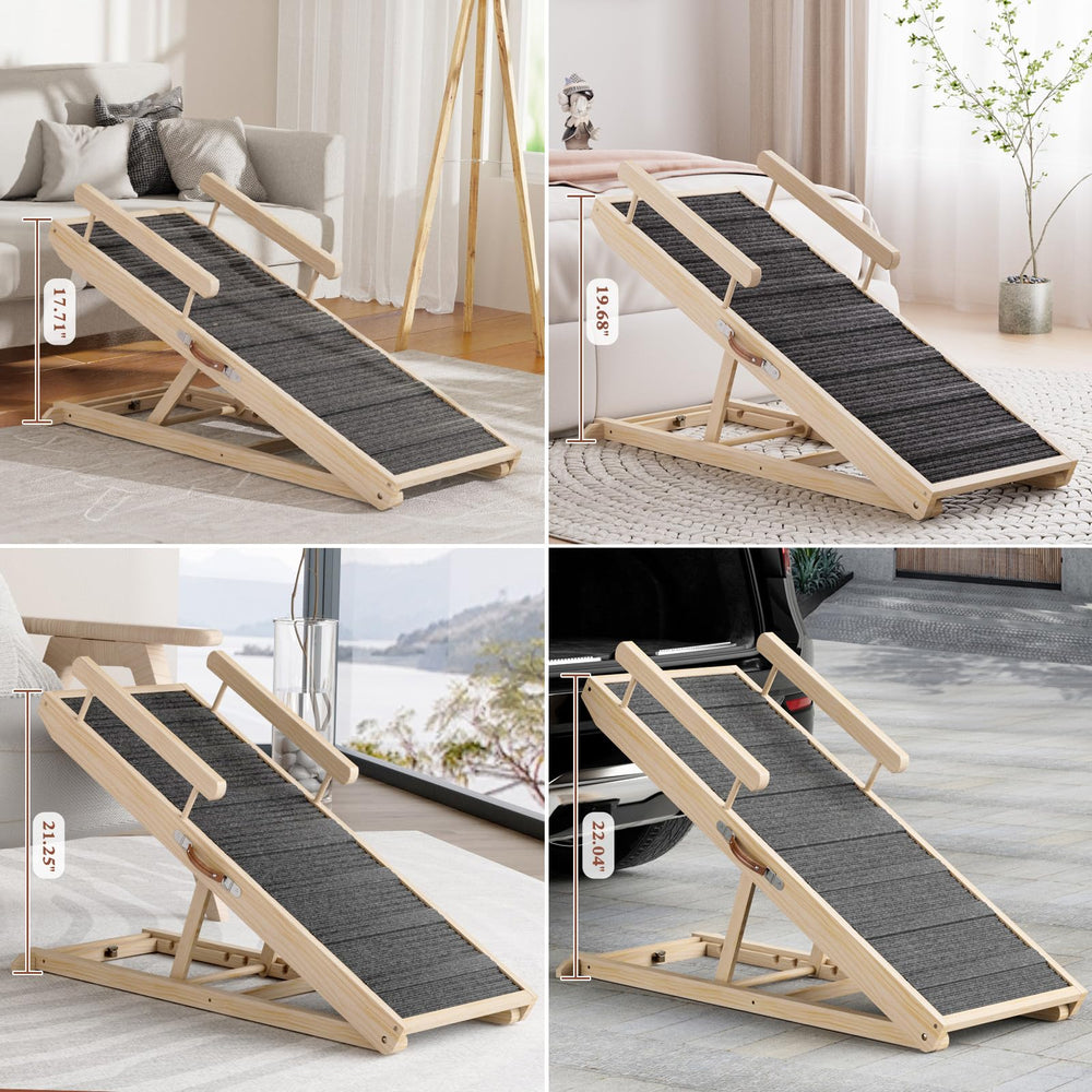 Chuiendi dog ramp 200lb-capacity confirms strong support for medium dogs
