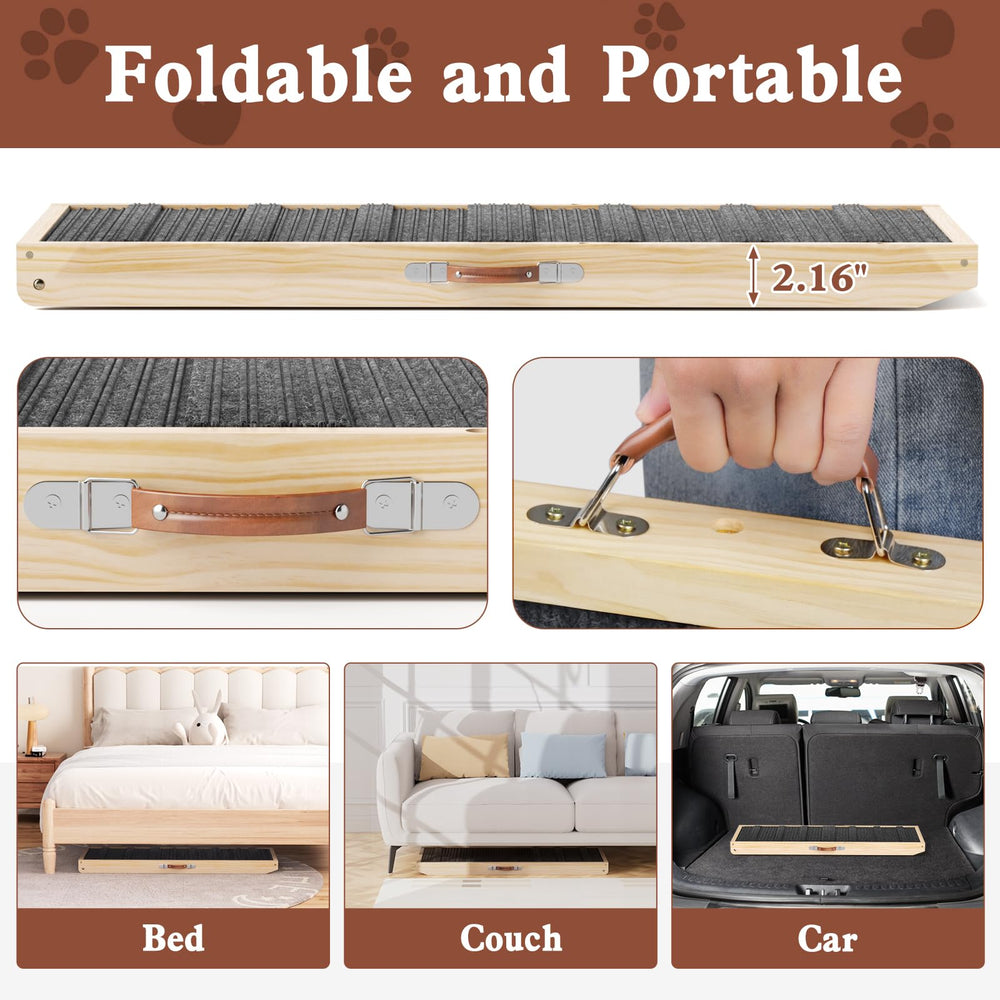 Chuiendi dog ramp folded-storage highlights compact portability