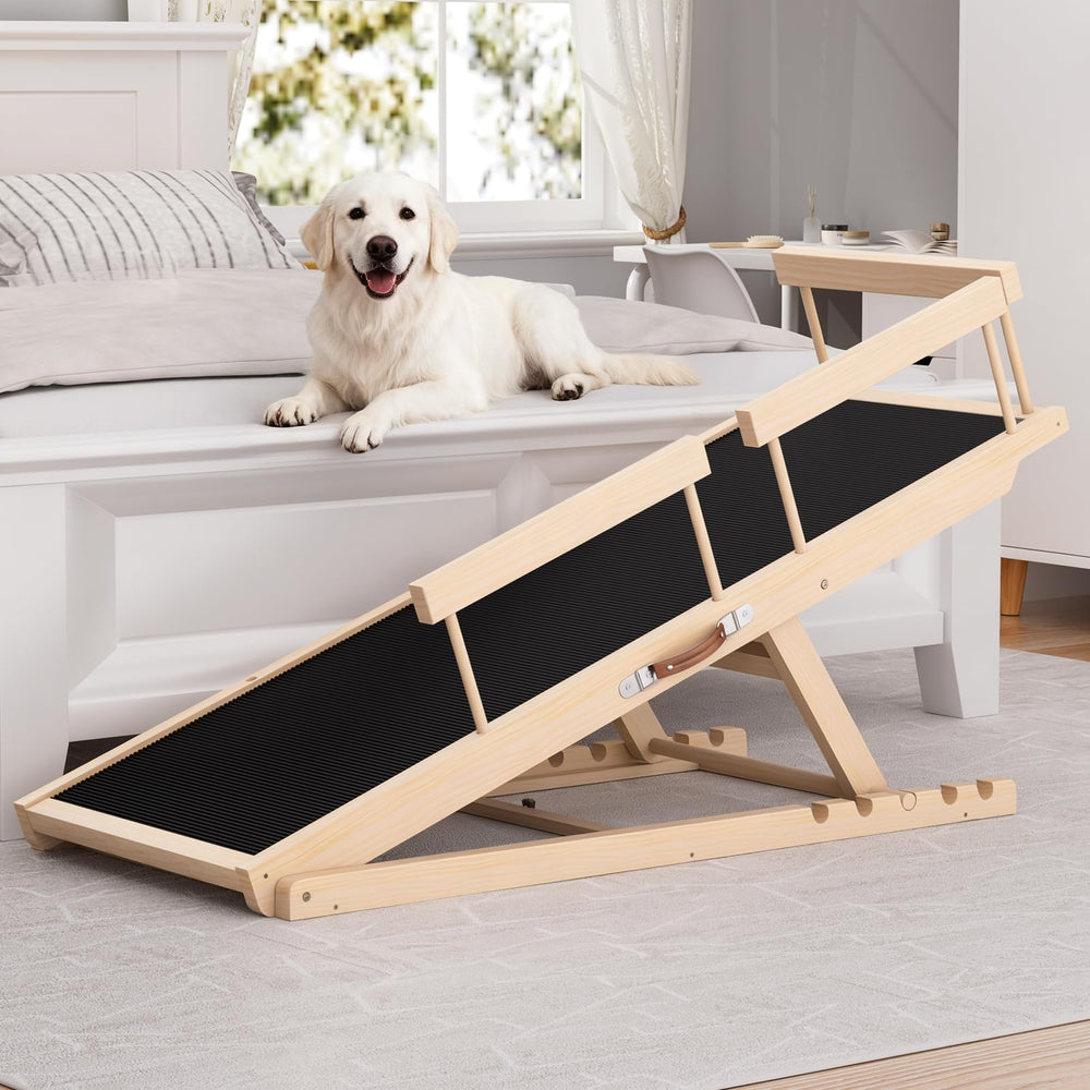 Chuiendi dog ramp long-55in bed-couch-car use, helps pets access furniture and vehicles safely.