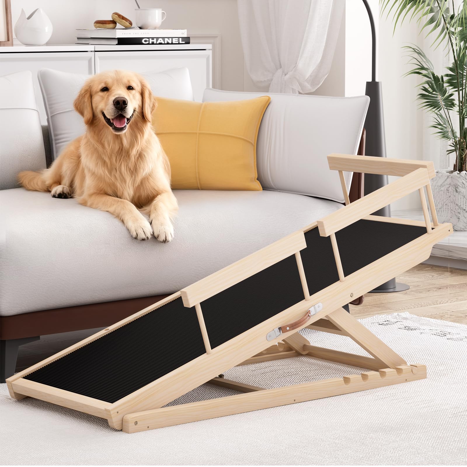Chuiendi dog ramp ready-out-of-box allows quick setup for immediate use.