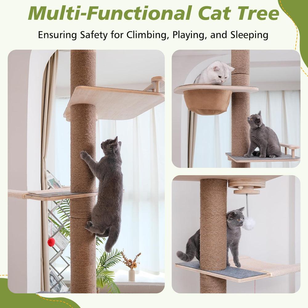 Chuiendi cat tower mid-level perches provide surveying vantage and play