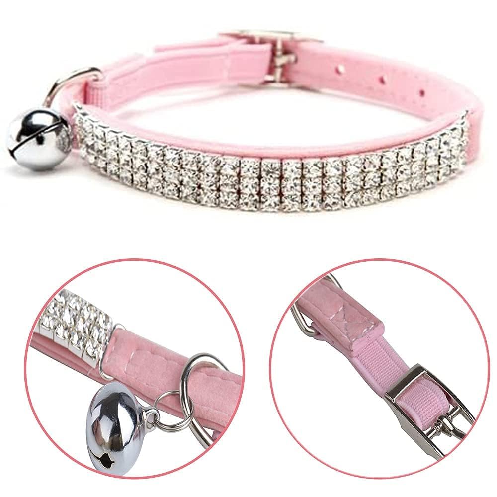 CHUKCHI cat collar diamante bling with bells visible for charm