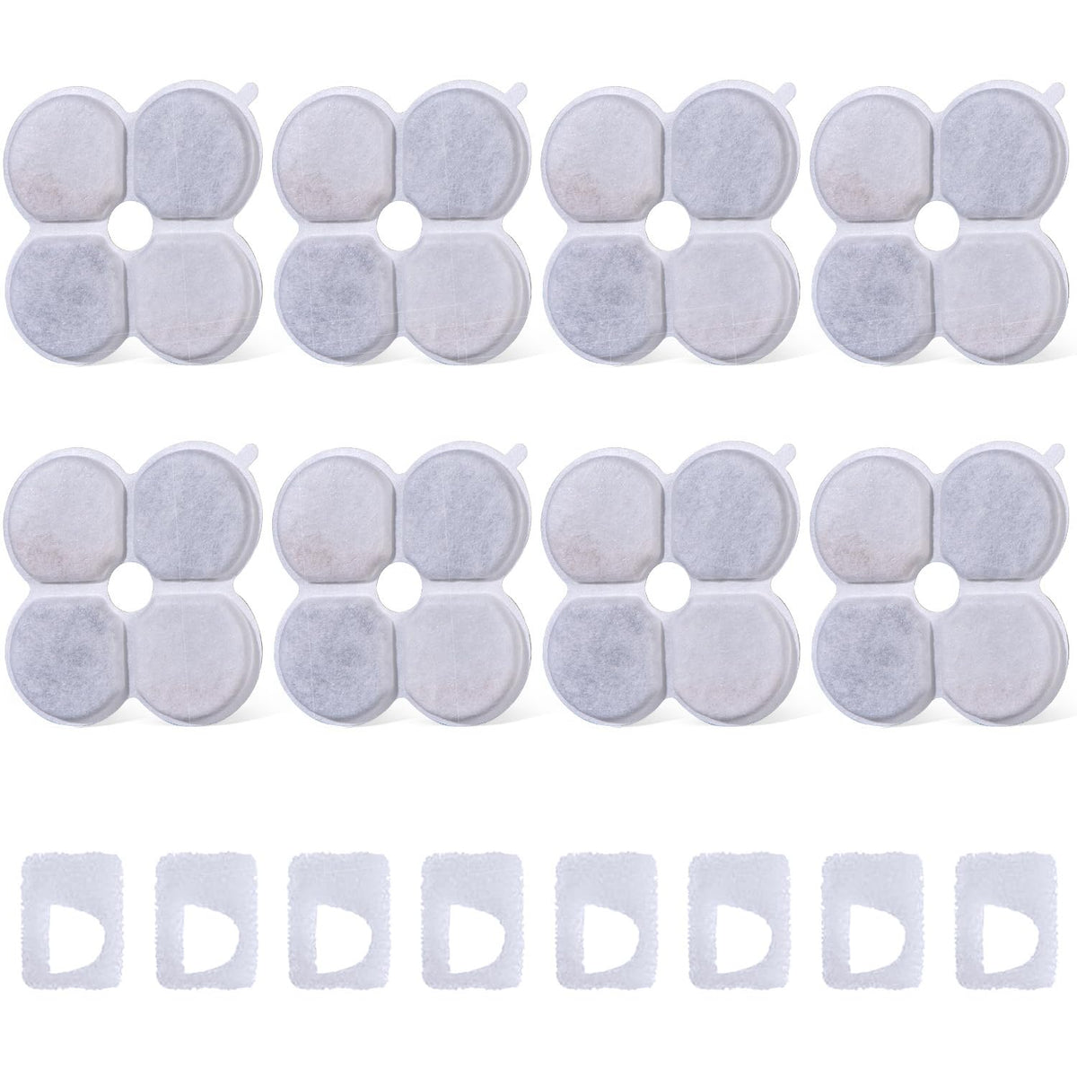 Chumajor 8-pack replacement filters close-up for cleaner, fresher water