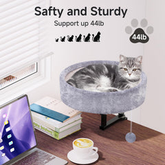 Chumajor cat desk bed supports up to 44 lbs for sturdy lounging