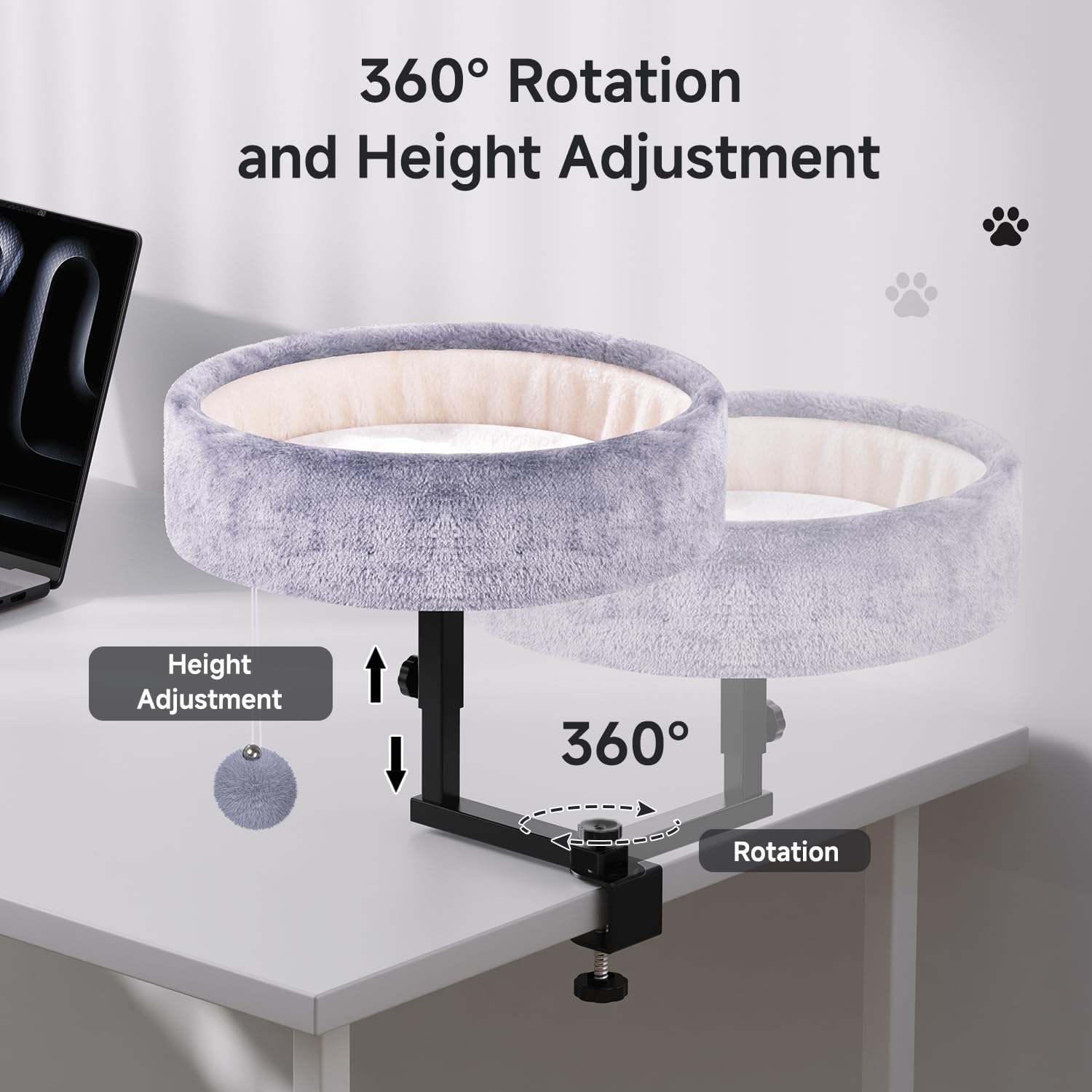 Chumajor cat desk bed easy installation with included hardware