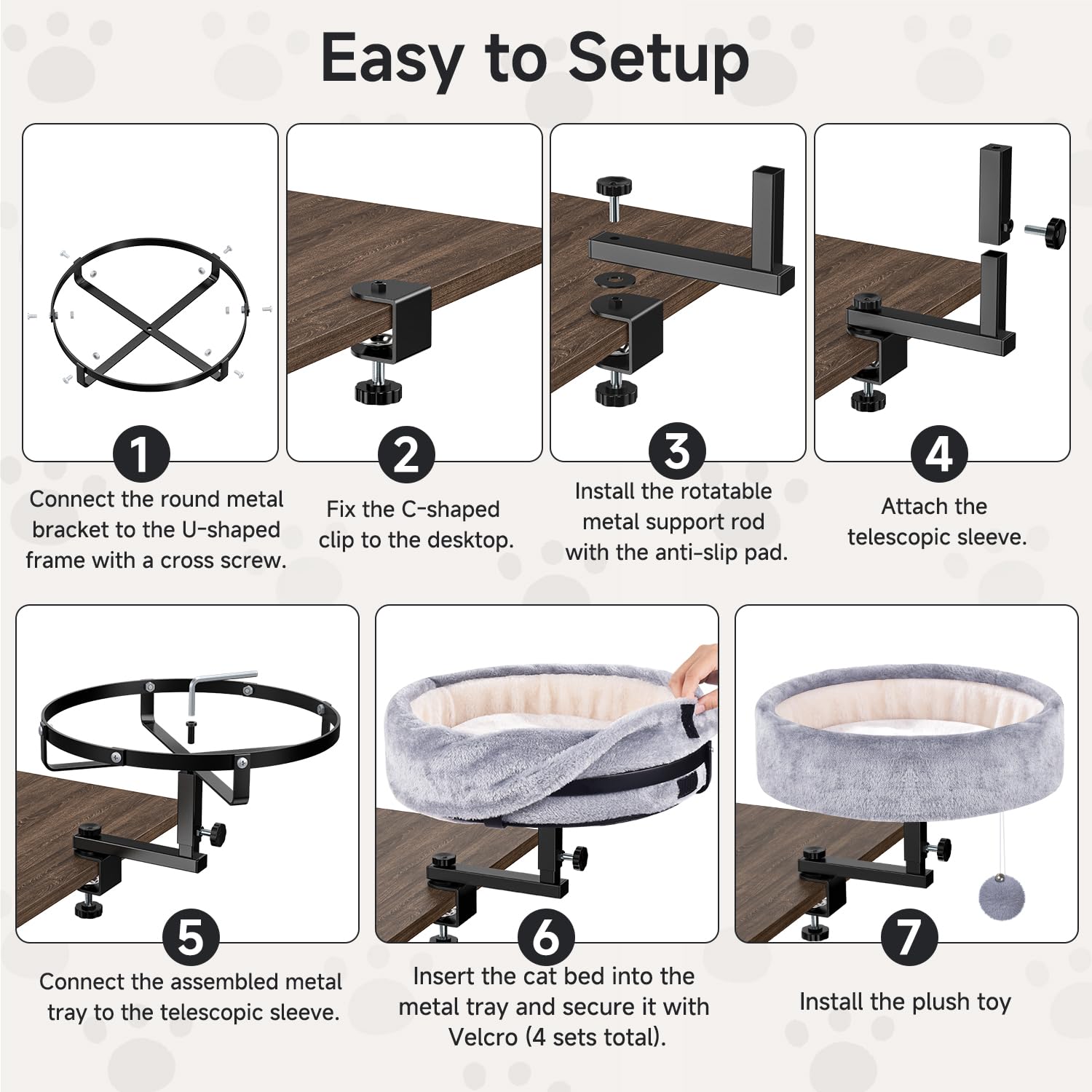 Chumajor cat desk bed ideal for office desks and island tables