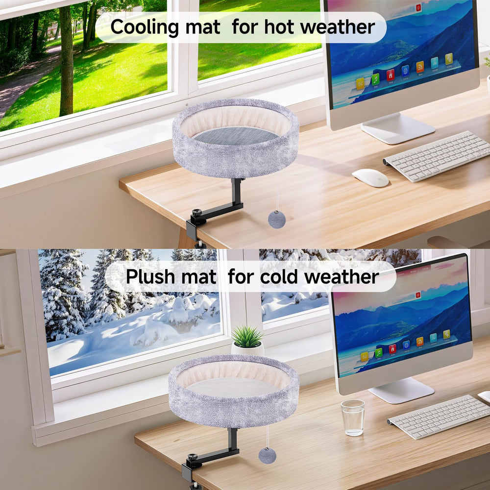 Chumajor cat desk bed removable mat simplifies cleaning and maintenance