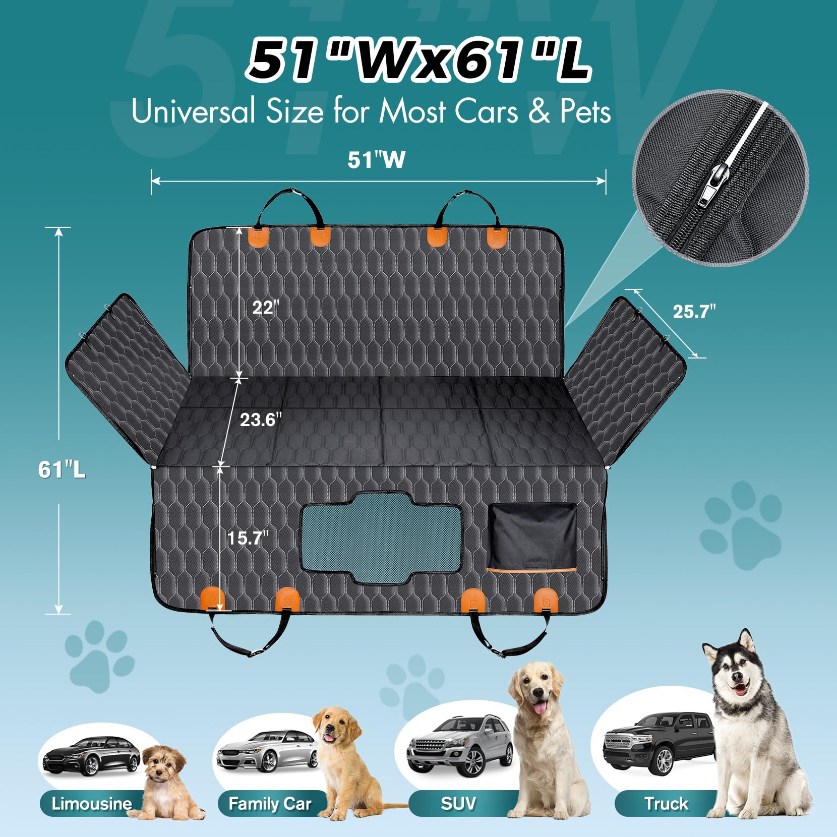 Chumajor hammock mesh window promotes airflow and helps pet feel connected.